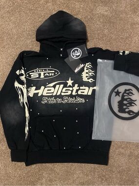 Hellstar Black Logo Graphic Pullover Hoodie